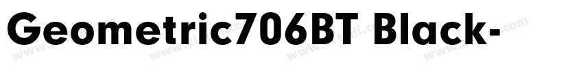 Geometric706BT Black字体转换